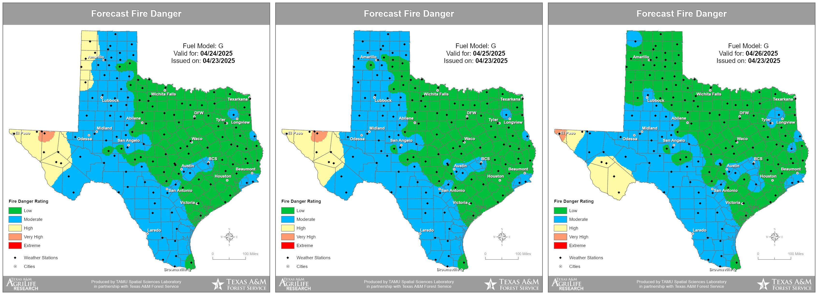 Texas Fire Danger Forecast