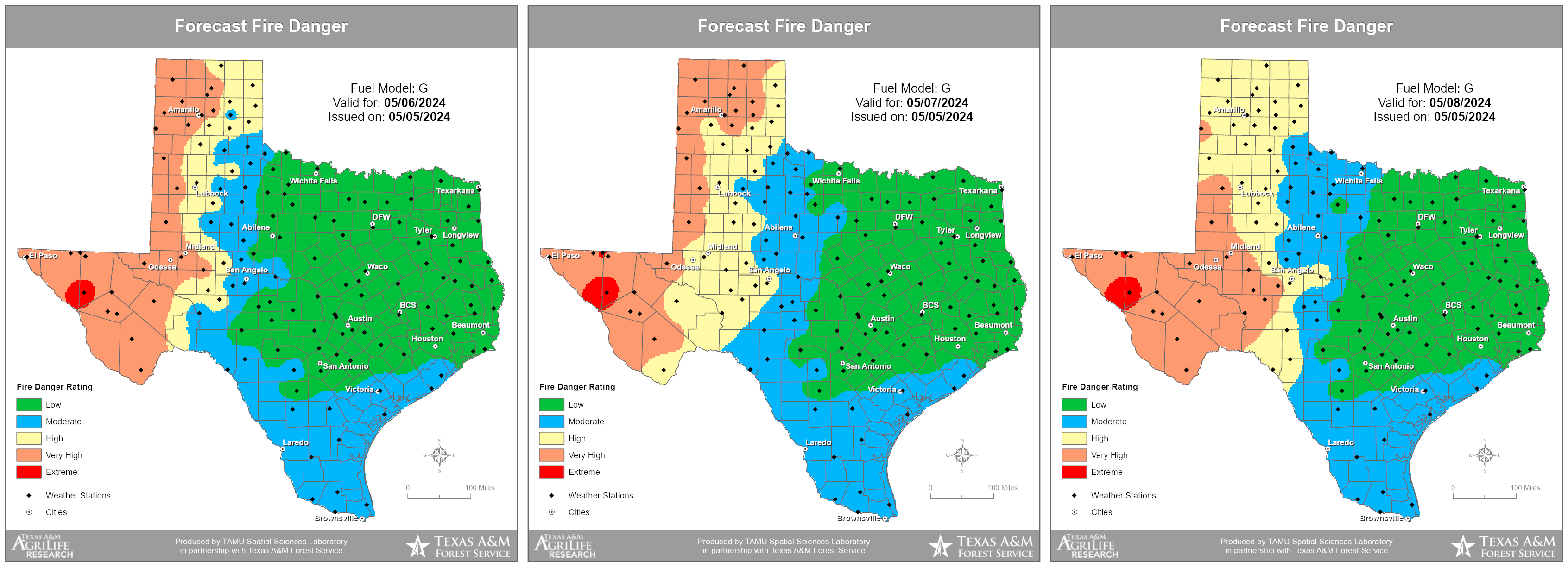 Forecast Fire Danger Map